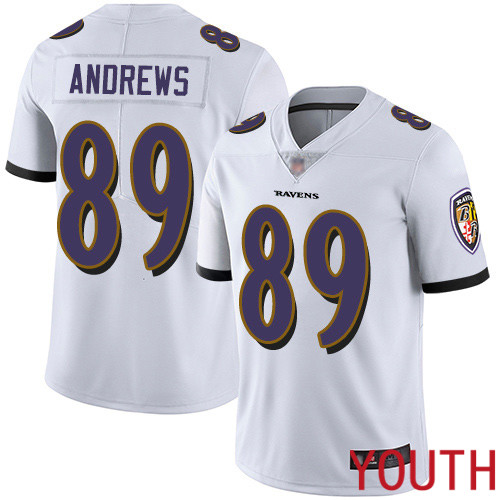 Baltimore Ravens Limited White Youth Mark Andrews Road Jersey NFL Football 89 Vapor Untouchable